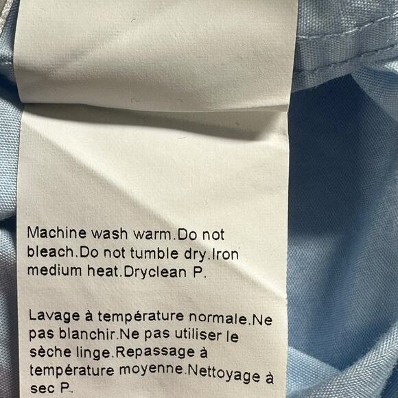 Hugo Boss Shirt Mens 16 Blue Brady Button Up 100%‎ Cotton Work Office Preppy - Picture 6 of 8